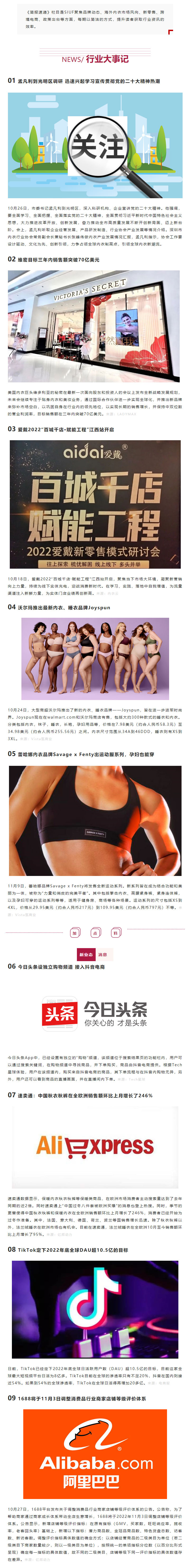 行業快訊 _ 維密目標三年內銷售額突破70億美元；愛戴“百城千店·賦能工程”江西站開啟；沃爾瑪推出最.jpg